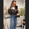 Stylowa kurtka puchowa czekolada & jeans